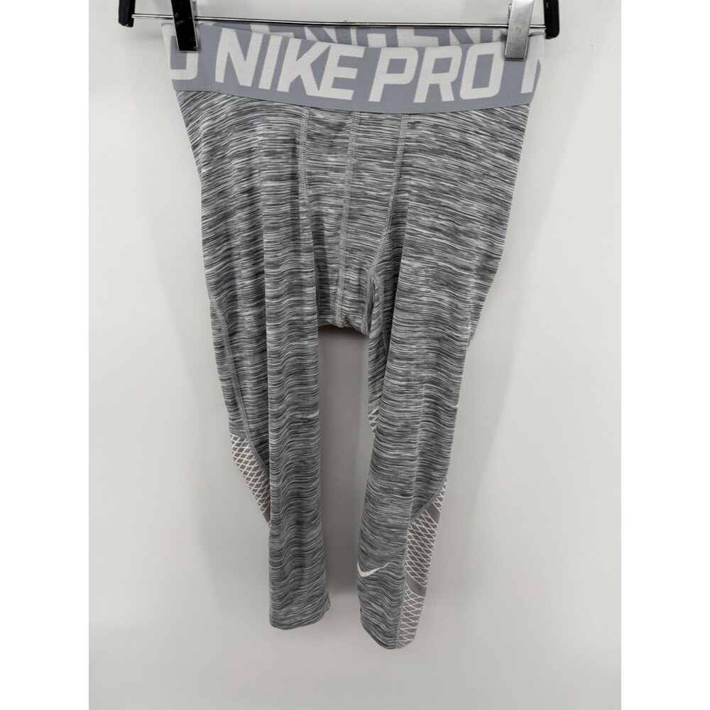 Nike Pro Tights Mens S Gray 3/4 Compression Pants Tight Athletic Gym